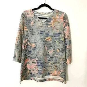 Soft Surroundings Women's Colorful Tunic Size Petite Large